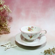 Set trà / cà phê men bóng trang trí hoa rất xinh của Nikko.